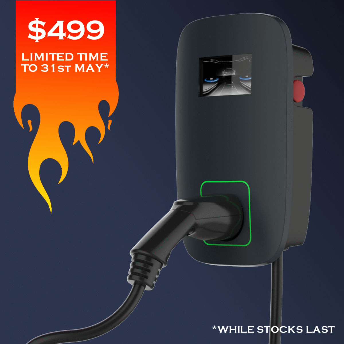 32A, 7kW Smart Wall-Mounted EV Charger